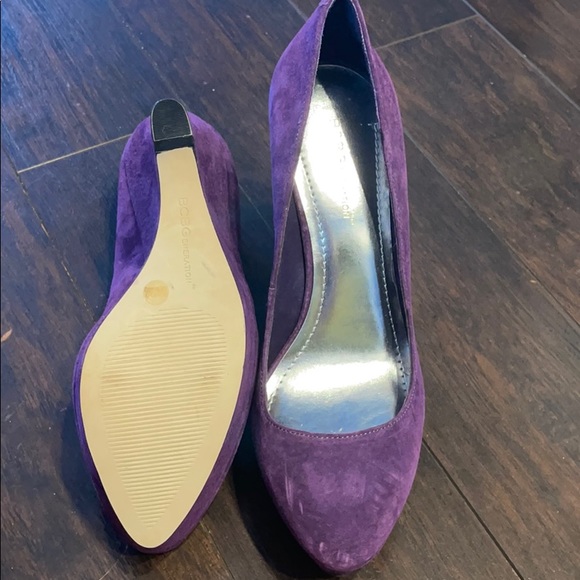 BCBG Purple Suede Pumps - Picture 2 of 4